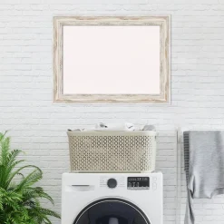 Cork Board, Alexandria White Wash Wood Frame - Bulletin Board, Organization Board, Pin Board