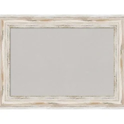 Cork Board, Alexandria White Wash Wood Frame - Bulletin Board, Organization Board, Pin Board