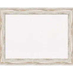 Cork Board, Alexandria White Wash Wood Frame - Bulletin Board, Organization Board, Pin Board