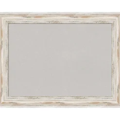 Cork Board, Alexandria White Wash Wood Frame - Bulletin Board, Organization Board, Pin Board