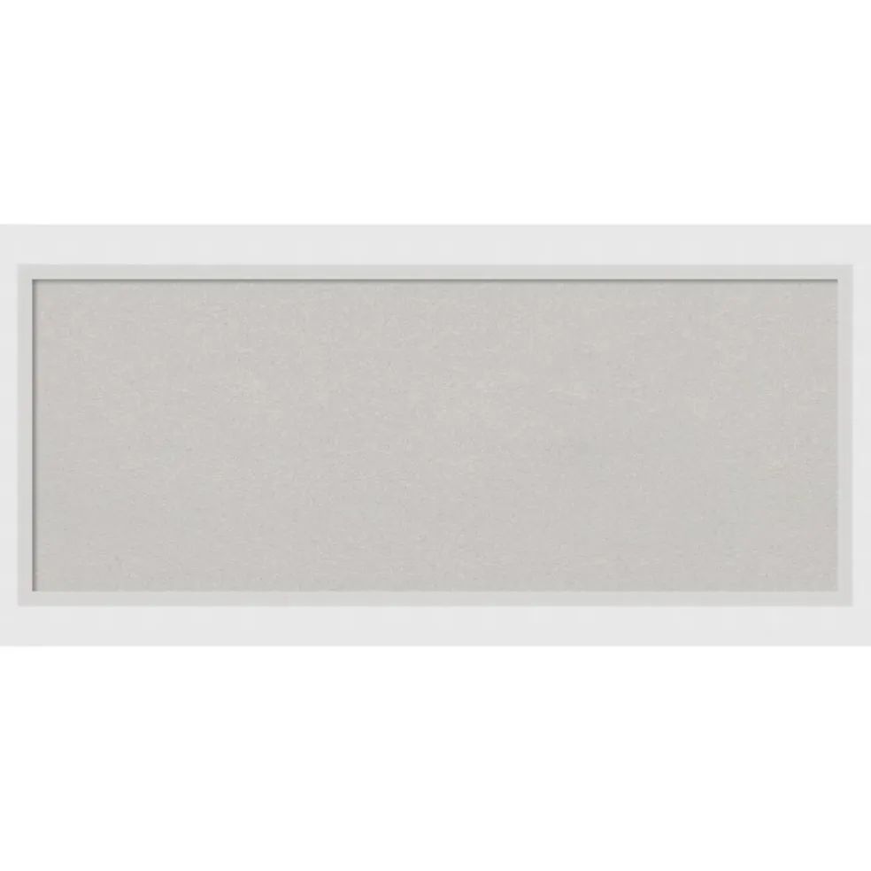 Cork Board, Blanco White Wood Frame - Bulletin Board, Organization Board, Pin Board