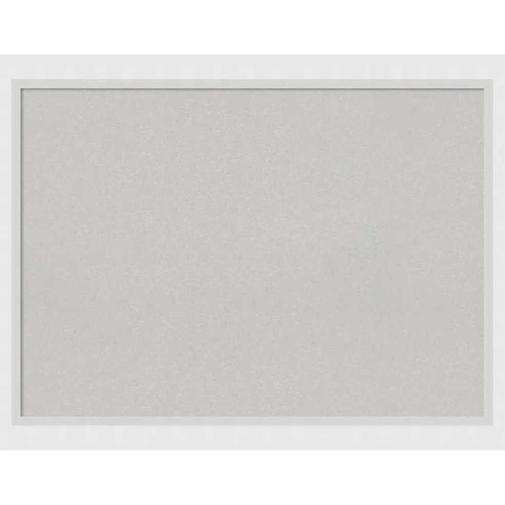 Cork Board, Blanco White Wood Frame - Bulletin Board, Organization Board, Pin Board