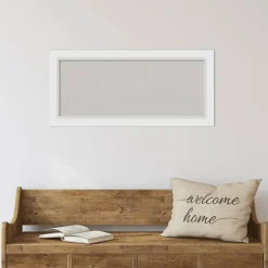 Cork Board, Blanco White Wood Frame - Bulletin Board, Organization Board, Pin Board