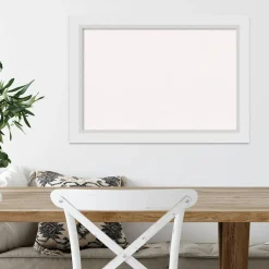 Cork Board, Blanco White Wood Frame - Bulletin Board, Organization Board, Pin Board