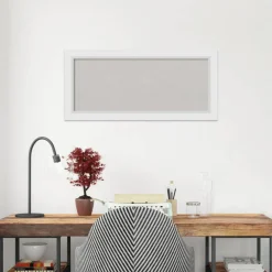 Cork Board, Blanco White Wood Frame - Bulletin Board, Organization Board, Pin Board