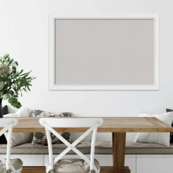 Cork Board, Blanco White Wood Frame - Bulletin Board, Organization Board, Pin Board