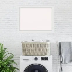 Cork Board, Blanco White Wood Frame - Bulletin Board, Organization Board, Pin Board
