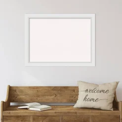 Cork Board, Blanco White Wood Frame - Bulletin Board, Organization Board, Pin Board