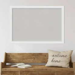 Cork Board, Blanco White Wood Frame - Bulletin Board, Organization Board, Pin Board