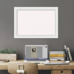 Cork Board, Blanco White Wood Frame - Bulletin Board, Organization Board, Pin Board