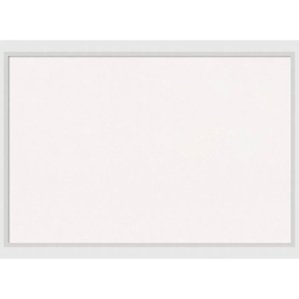 Cork Board, Blanco White Wood Frame - Bulletin Board, Organization Board, Pin Board