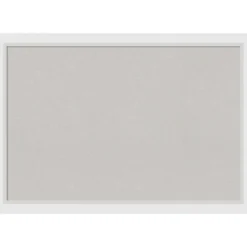 Cork Board, Blanco White Wood Frame - Bulletin Board, Organization Board, Pin Board