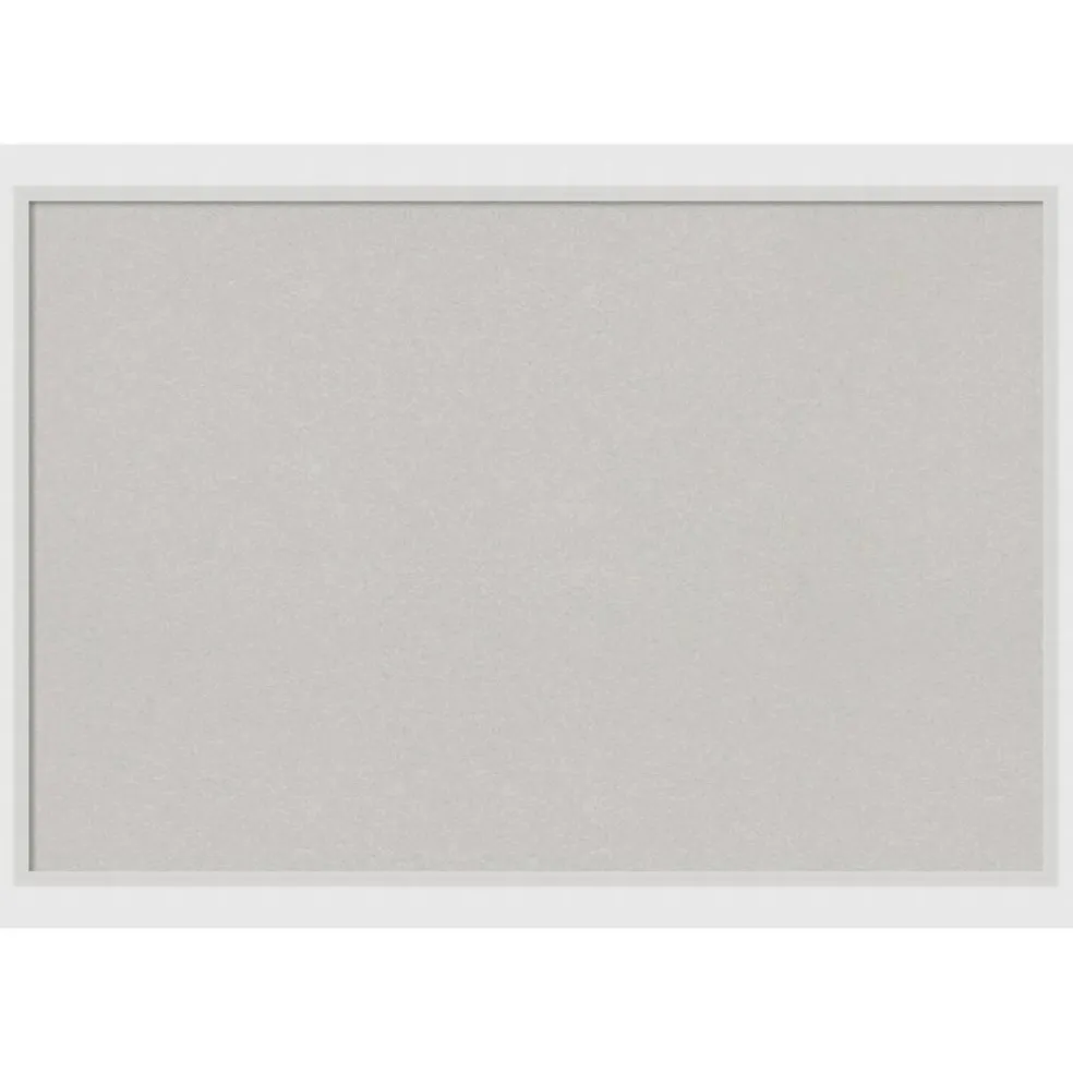 Cork Board, Blanco White Wood Frame - Bulletin Board, Organization Board, Pin Board