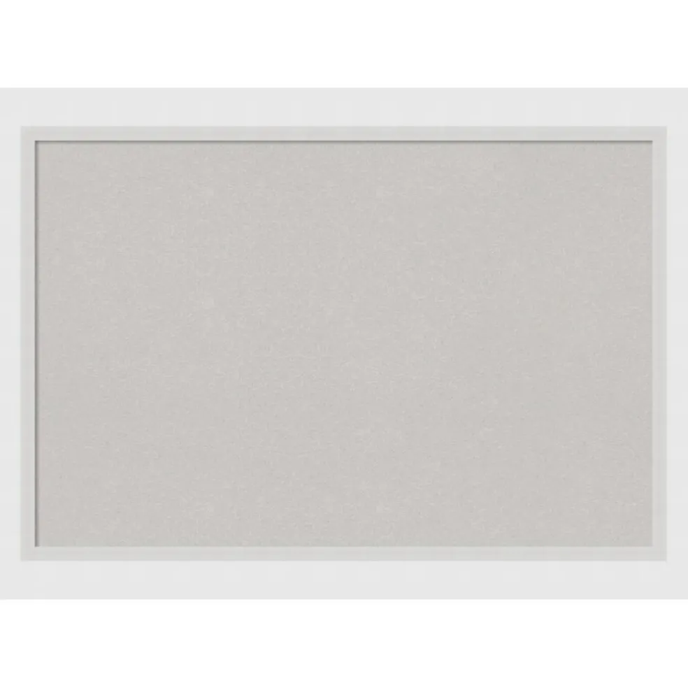 Cork Board, Blanco White Wood Frame - Bulletin Board, Organization Board, Pin Board