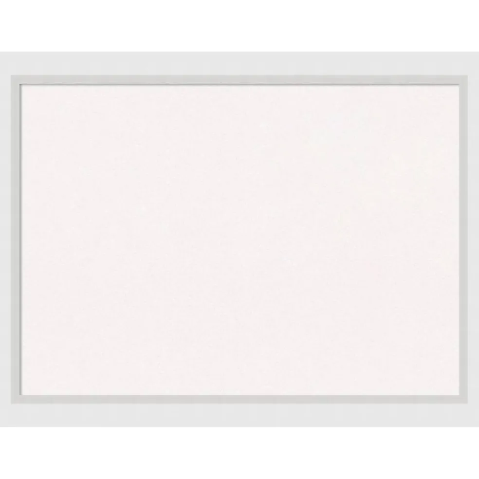Cork Board, Blanco White Wood Frame - Bulletin Board, Organization Board, Pin Board