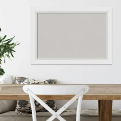 Cork Board, Blanco White Wood Frame - Bulletin Board, Organization Board, Pin Board