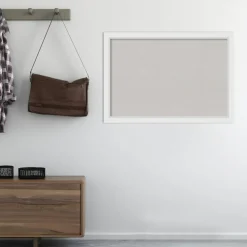 Cork Board, Blanco White Wood Frame - Bulletin Board, Organization Board, Pin Board