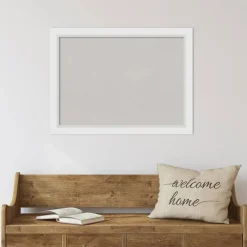 Cork Board, Blanco White Wood Frame - Bulletin Board, Organization Board, Pin Board