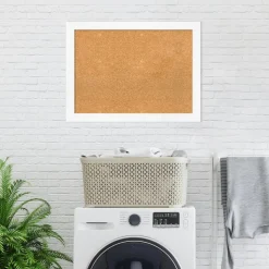 Cork Board, Cabinet White Narrow Frame - Bulletin Board, Organization Board, Pin Board