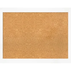 Cork Board, Cabinet White Narrow Frame - Bulletin Board, Organization Board, Pin Board
