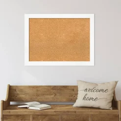 Cork Board, Cabinet White Narrow Frame - Bulletin Board, Organization Board, Pin Board