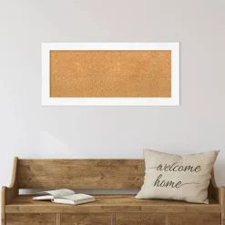 Cork Board, Cabinet White Narrow Frame - Bulletin Board, Organization Board, Pin Board