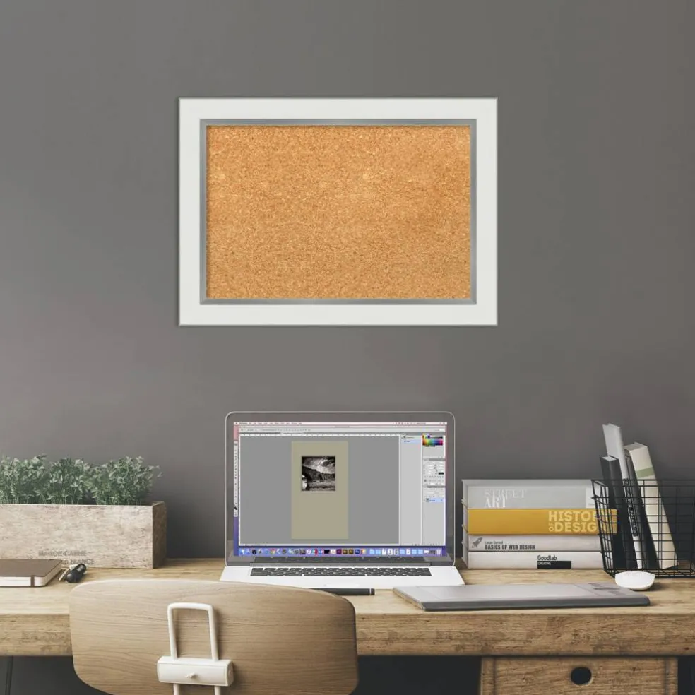 Cork Board, Eva Narrow Frame - Bulletin Board, Organization Board, Pin Board