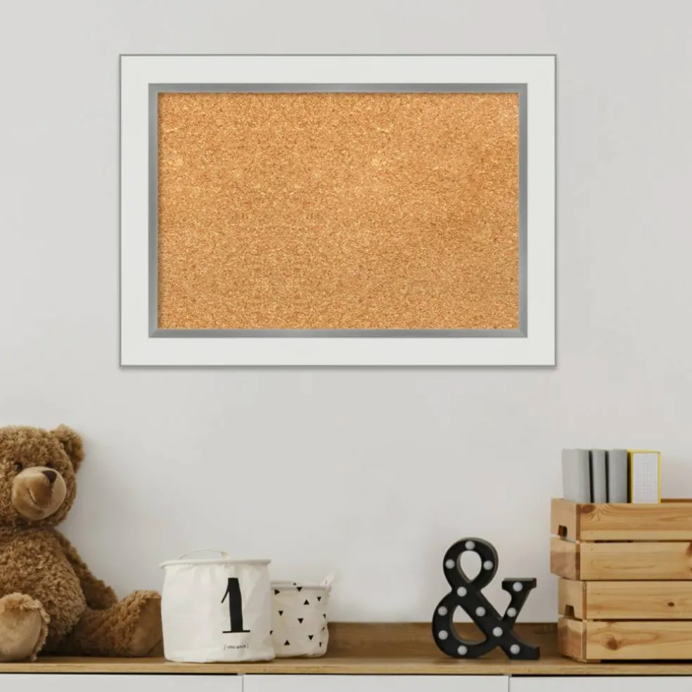 Cork Board, Eva Narrow Frame - Bulletin Board, Organization Board, Pin Board