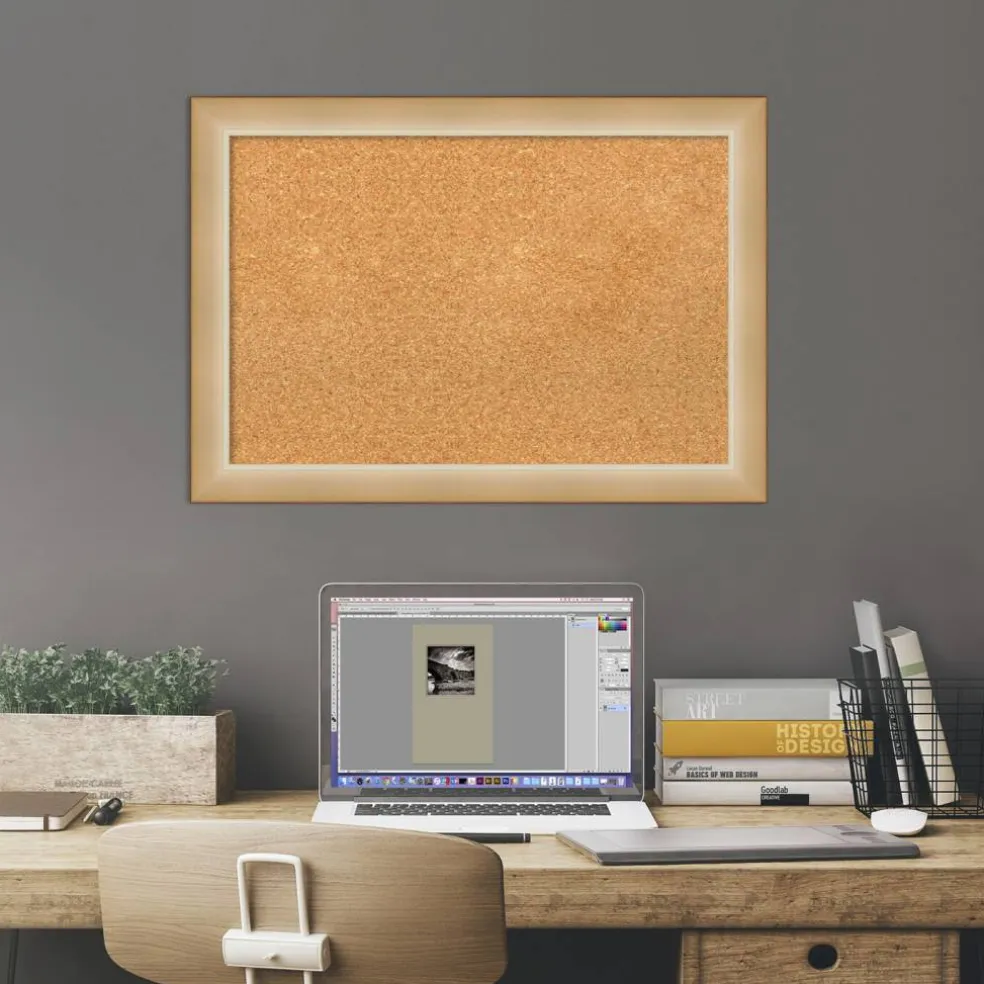 Cork Board, Eva Narrow Frame - Bulletin Board, Organization Board, Pin Board