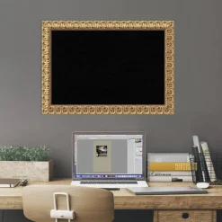Cork Board, Florentine Gold Wood Frame - Bulletin Board, Organization Board, Pin Board