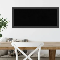 Cork Board, Mezzanotte Black Wood Frame - Bulletin Board, Organization Board, Pin Board