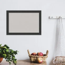 Cork Board, Mezzanotte Black Wood Frame - Bulletin Board, Organization Board, Pin Board