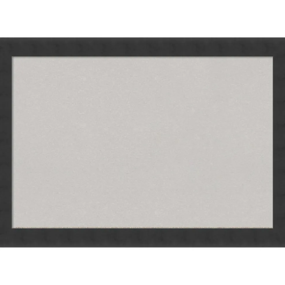 Cork Board, Mezzanotte Black Wood Frame - Bulletin Board, Organization Board, Pin Board