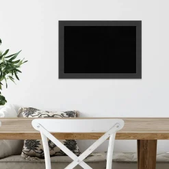 Cork Board, Mezzanotte Black Wood Frame - Bulletin Board, Organization Board, Pin Board
