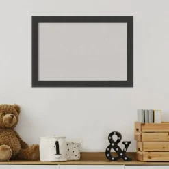 Cork Board, Mezzanotte Black Wood Frame - Bulletin Board, Organization Board, Pin Board