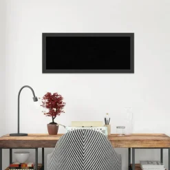 Cork Board, Mezzanotte Black Wood Frame - Bulletin Board, Organization Board, Pin Board
