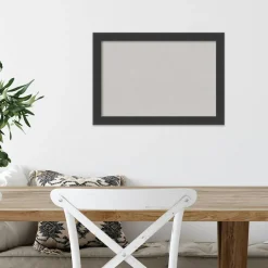 Cork Board, Mezzanotte Black Wood Frame - Bulletin Board, Organization Board, Pin Board