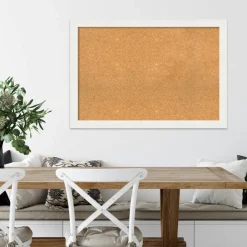 Cork Board, Vanity White Narrow Frame - Bulletin Board, Organization Board, Pin Board