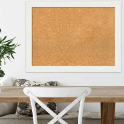 Cork Board, Vanity White Narrow Frame - Bulletin Board, Organization Board, Pin Board