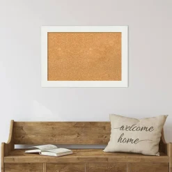 Cork Board, Vanity White Narrow Frame - Bulletin Board, Organization Board, Pin Board