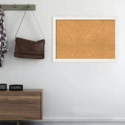 Cork Board, Vanity White Narrow Frame - Bulletin Board, Organization Board, Pin Board
