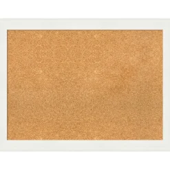Cork Board, Vanity White Narrow Frame - Bulletin Board, Organization Board, Pin Board
