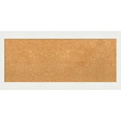 Cork Board, Vanity White Narrow Frame - Bulletin Board, Organization Board, Pin Board