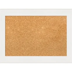 Cork Board, Vanity White Narrow Frame - Bulletin Board, Organization Board, Pin Board