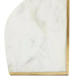 CosmoLiving by Cosmopolitan White Marble Glam Bookends, 6