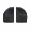 CosmoLiving by Cosmopolitan Set of 2" Black Marble Glam Bookends, 6" x 4" x 2"