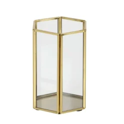 CosmoLiving by Cosmopolitan Gold Glass Modern Lantern Set