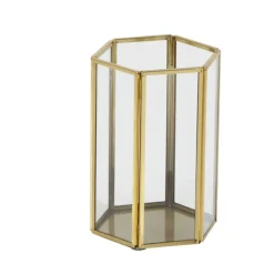 CosmoLiving by Cosmopolitan Gold Glass Modern Lantern Set