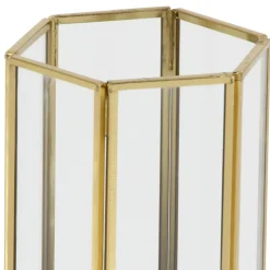 CosmoLiving by Cosmopolitan Gold Glass Modern Lantern Set