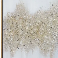 CosmoLiving by Cosmopolitan Gold Glam Abstract Canvas Wall Art